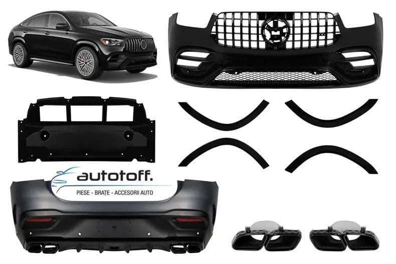 Pachet exterior compatibil Mercedes GLE Coupe C167 (19-23) GLE63 Black Design