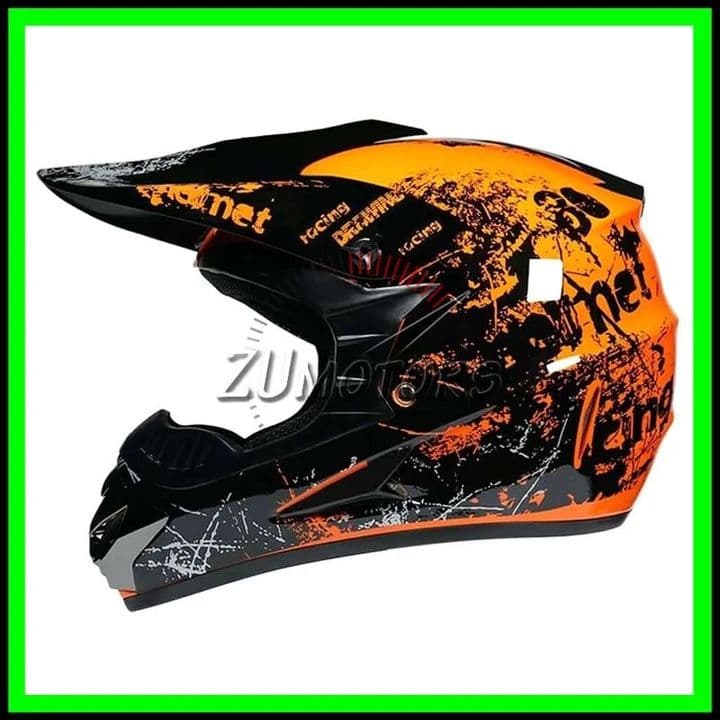Casca Moto Atv Cross Enduro Downhill - M / L / XL - Portocaliu