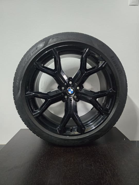 Set 4 roti BMW 741M , X5 G05 , originale y-spoke , negre , r21
