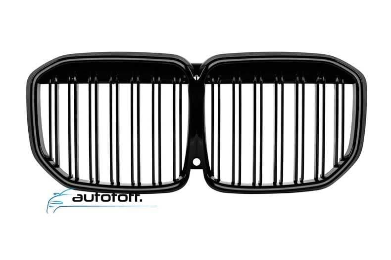 Grila dubla iluminata compatibila cu BMW X7 G07 (19-22) Negru lucios cu LED